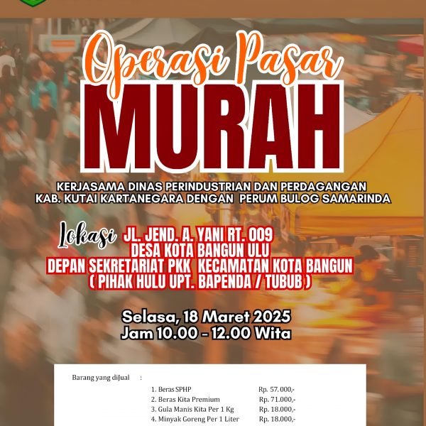 Operasi Pasar Murah di Kota Bangun: Beras, Minyak, dan Gula dengan Harga Terjangkau!