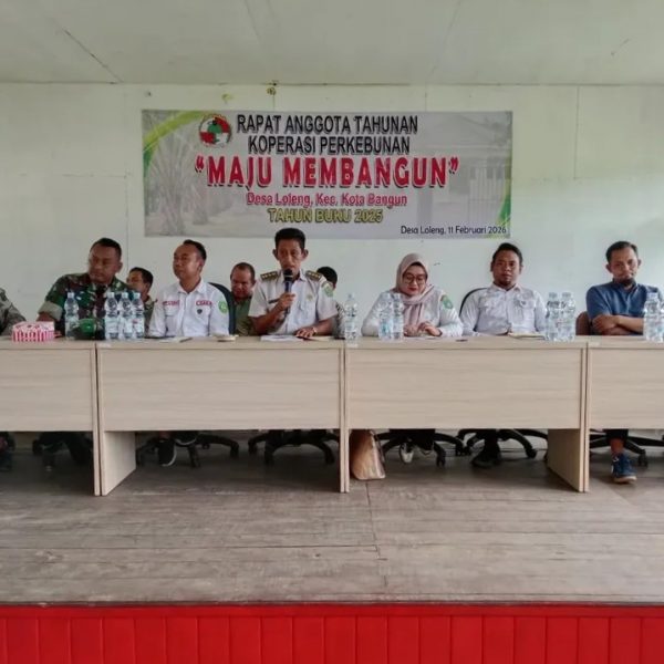 Camat Kota Bangun Hadiri RAT Koperasi Desa Loleng 2025