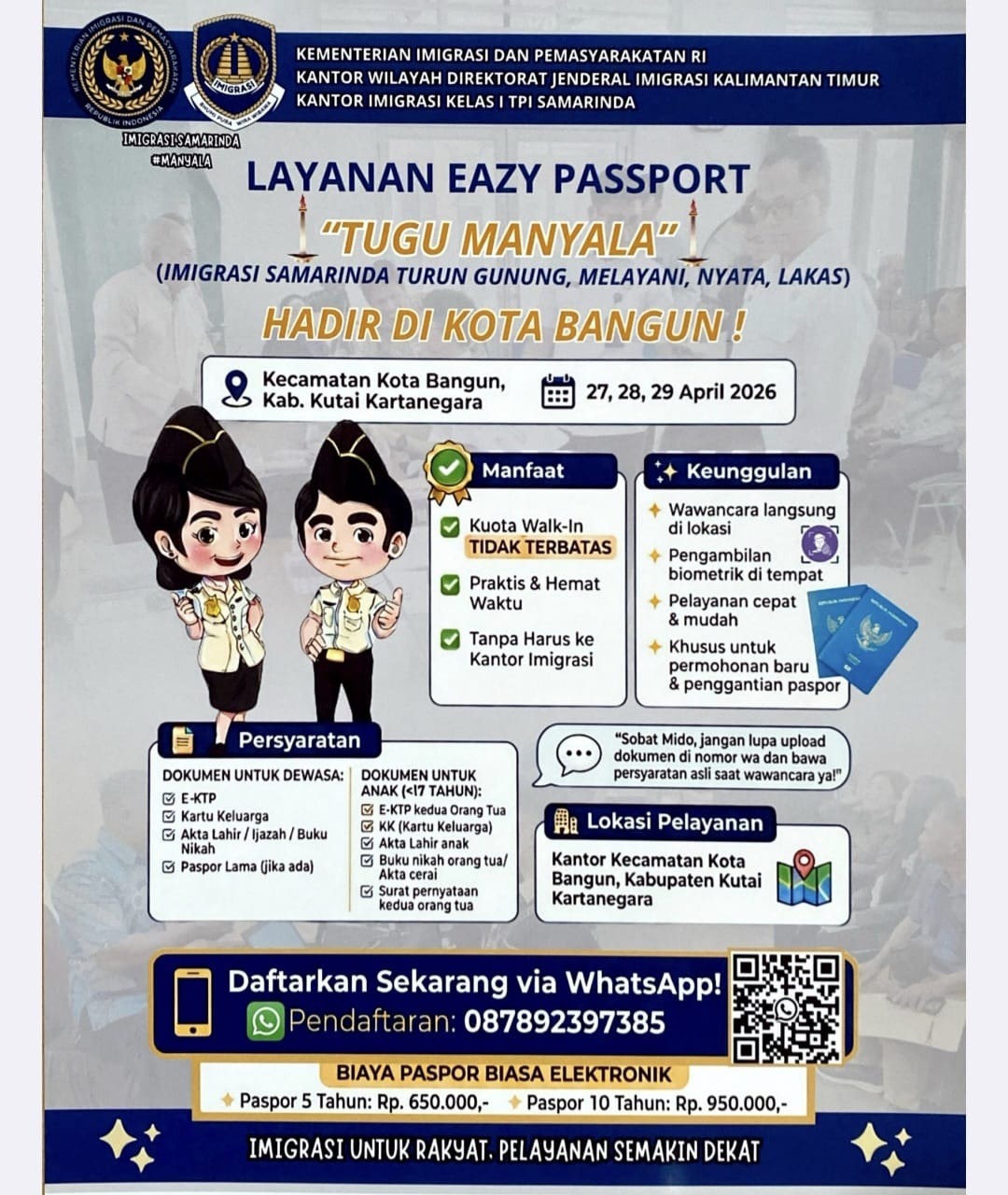 Layanan Eazy Passport Imigrasi Samarinda Hadir di Kecamatan Kota Bangun