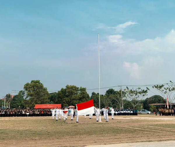 Upacara Pengibaran Bendera Peringati HUT ke-81 RI di Kota Bangun